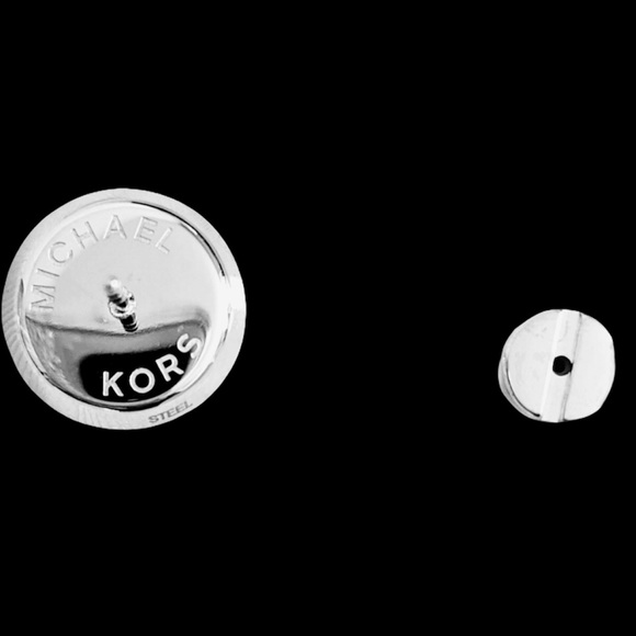 Michael Kors Silver Stainless Pave Earrings - Picture 7 of 8